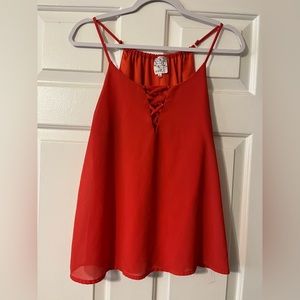 Red/ orange Small women’s float tank top- Naïf
